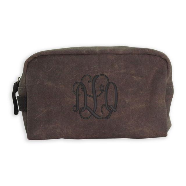 CB Station Waxed Canvas Plastic-Lined Travel Kit in Olive