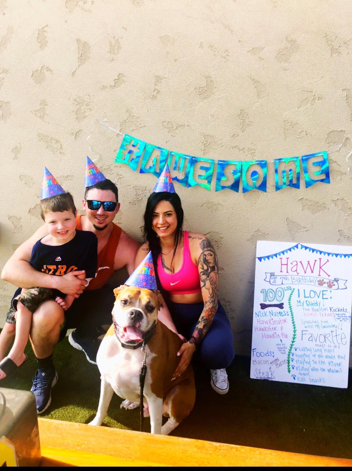 We celebrated Hawks 7th birthday! 2019