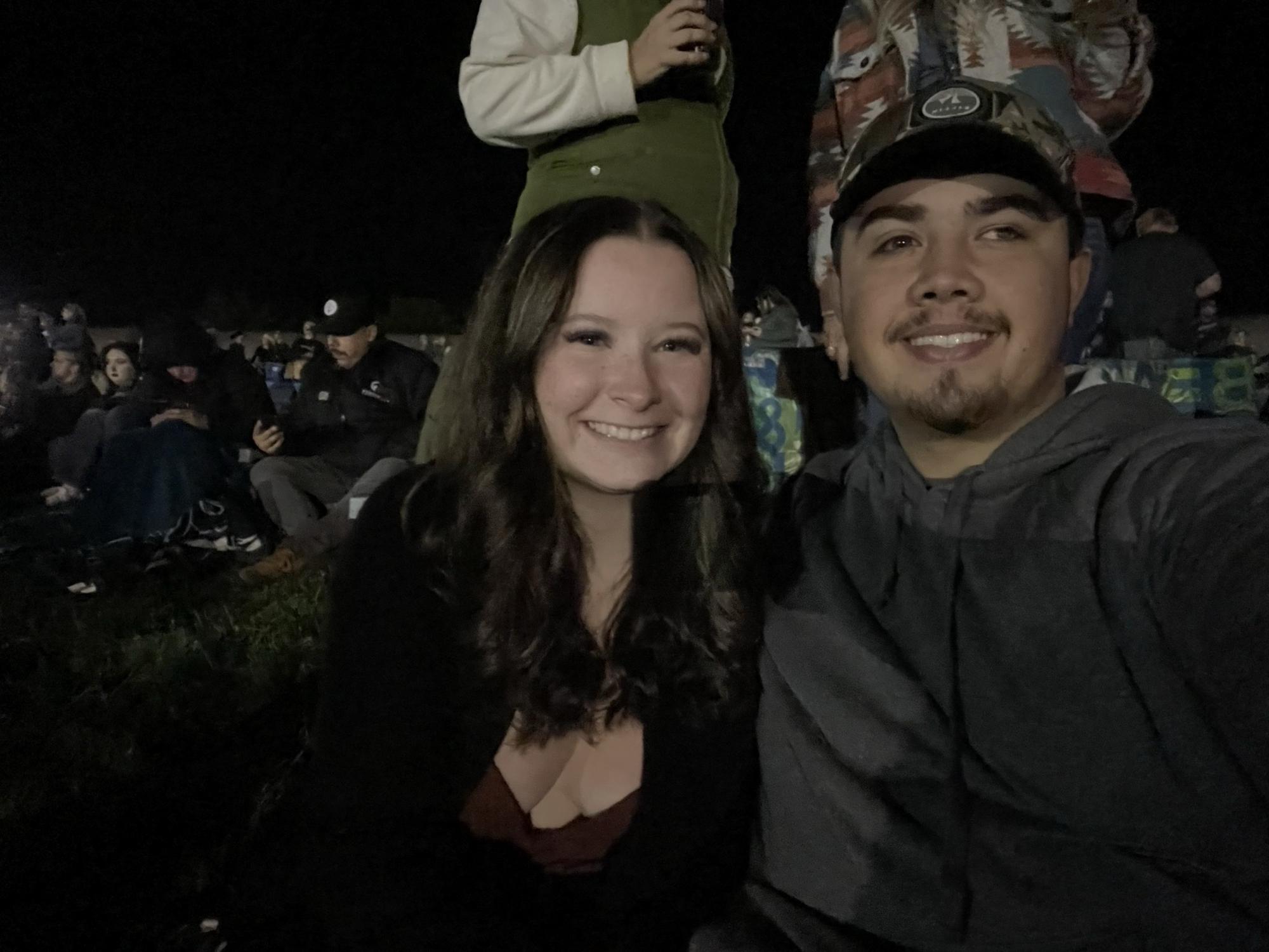 Maya and Dustin at a Luke Bryan concert in Washington 2021