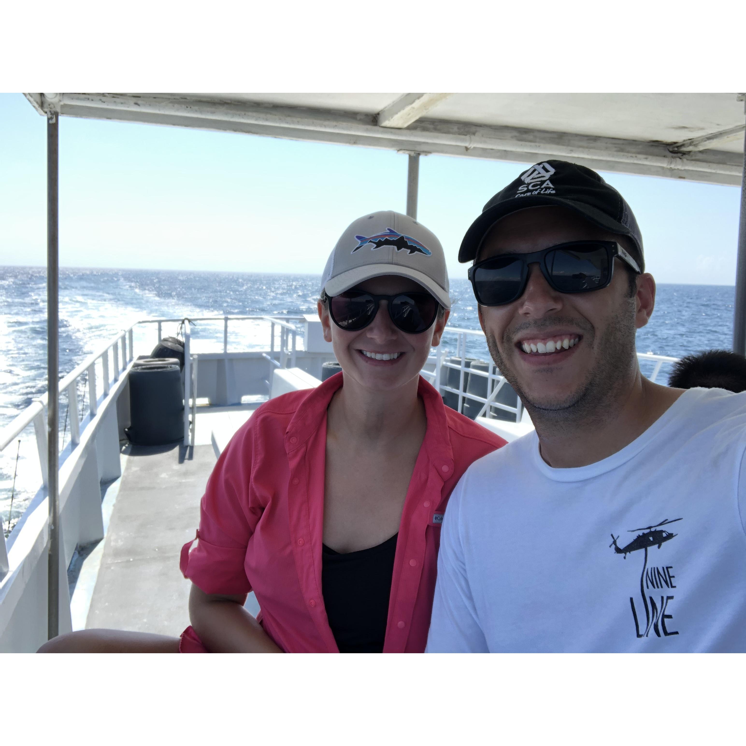 Deep sea fishing down in the Destin sunshine.