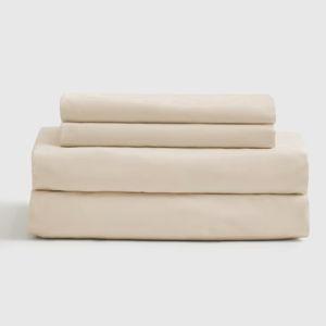 Ivory Classic Organic Percale Queen Sheet Set