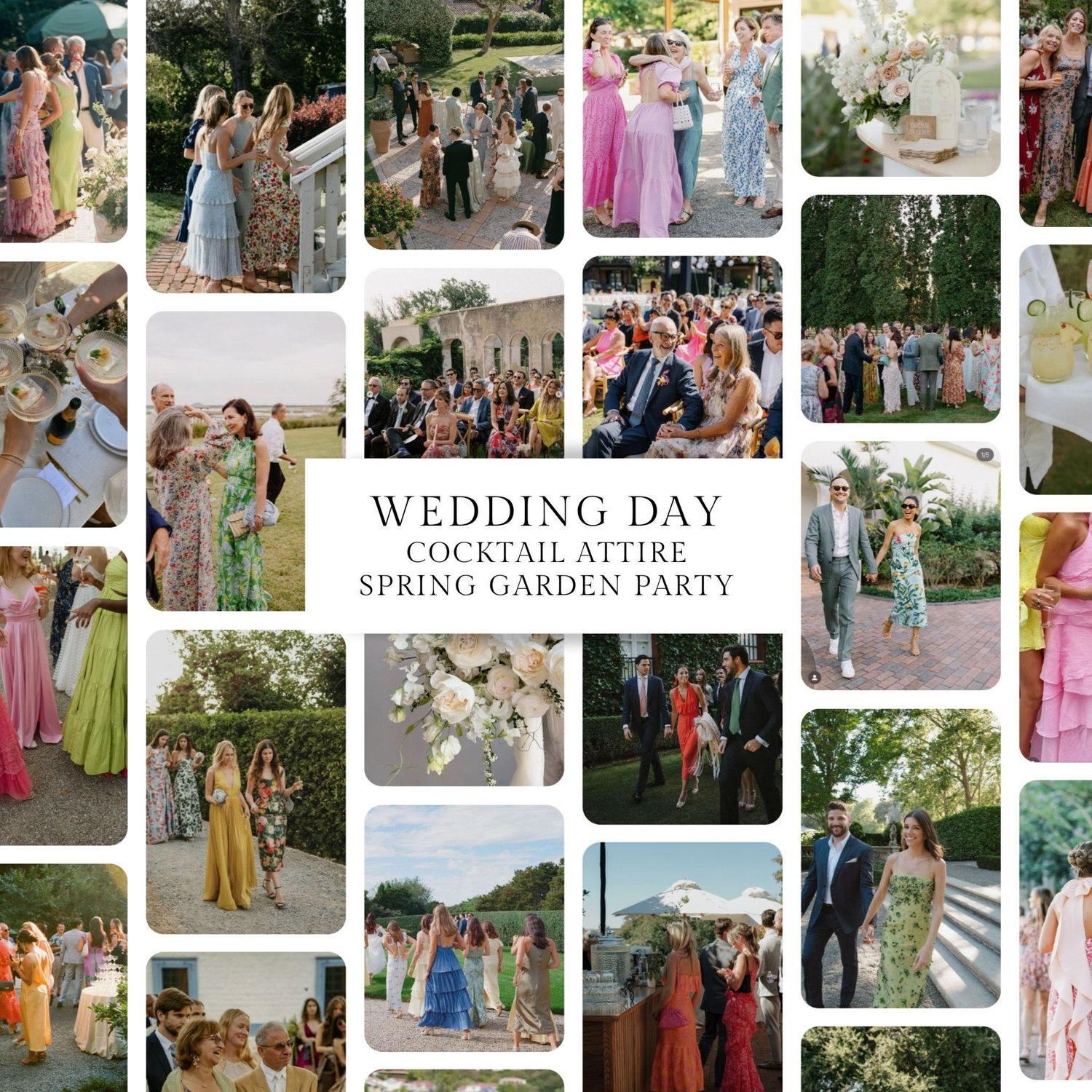 Wedding Day: Spring Garden Party Cocktail Attire