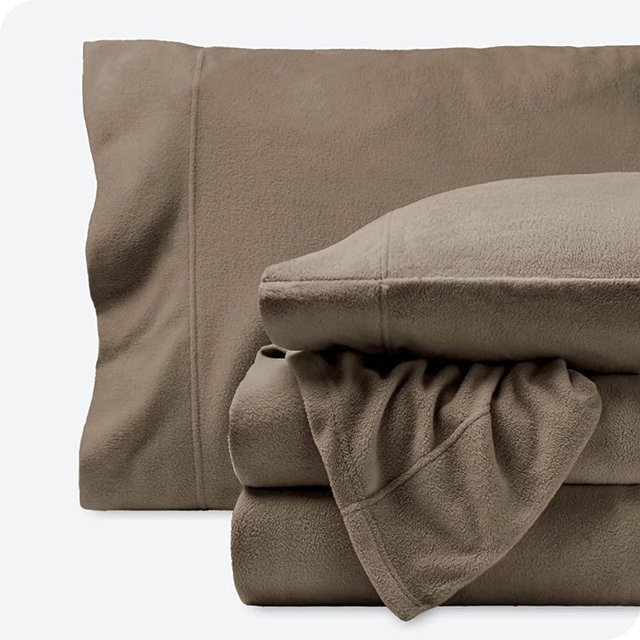 Bare Home Super Soft Fleece Sheet Set - Queen Size - Extra Plush Polar Fleece, No-Pilling Bed Sheets - All Season Cozy Warmth (Queen, Taupe)