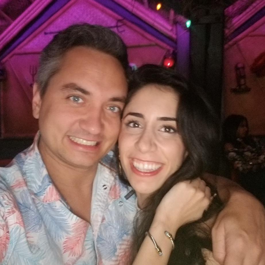 Our first photo together as a couple…at a 24 hour tiki bar in Vegas! We still seek out a good tiki bar when we’re in a new town and it inspired our bar theme for the wedding. :)