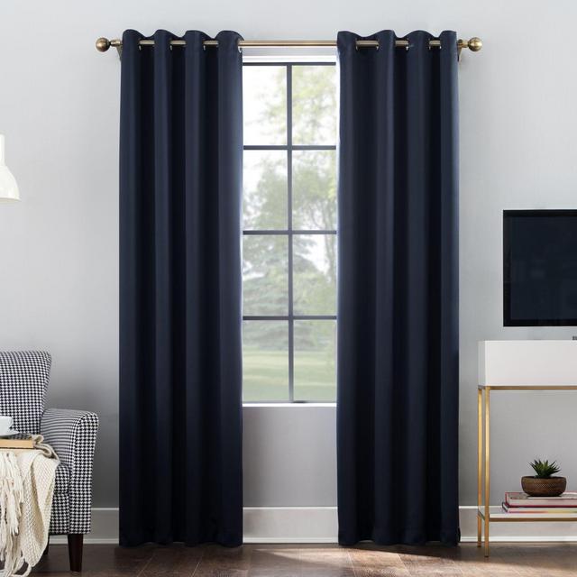Sun Zero® Oslo Theater Grade 84-Inch Grommet 100% Blackout Window Curtain Panel in Navy