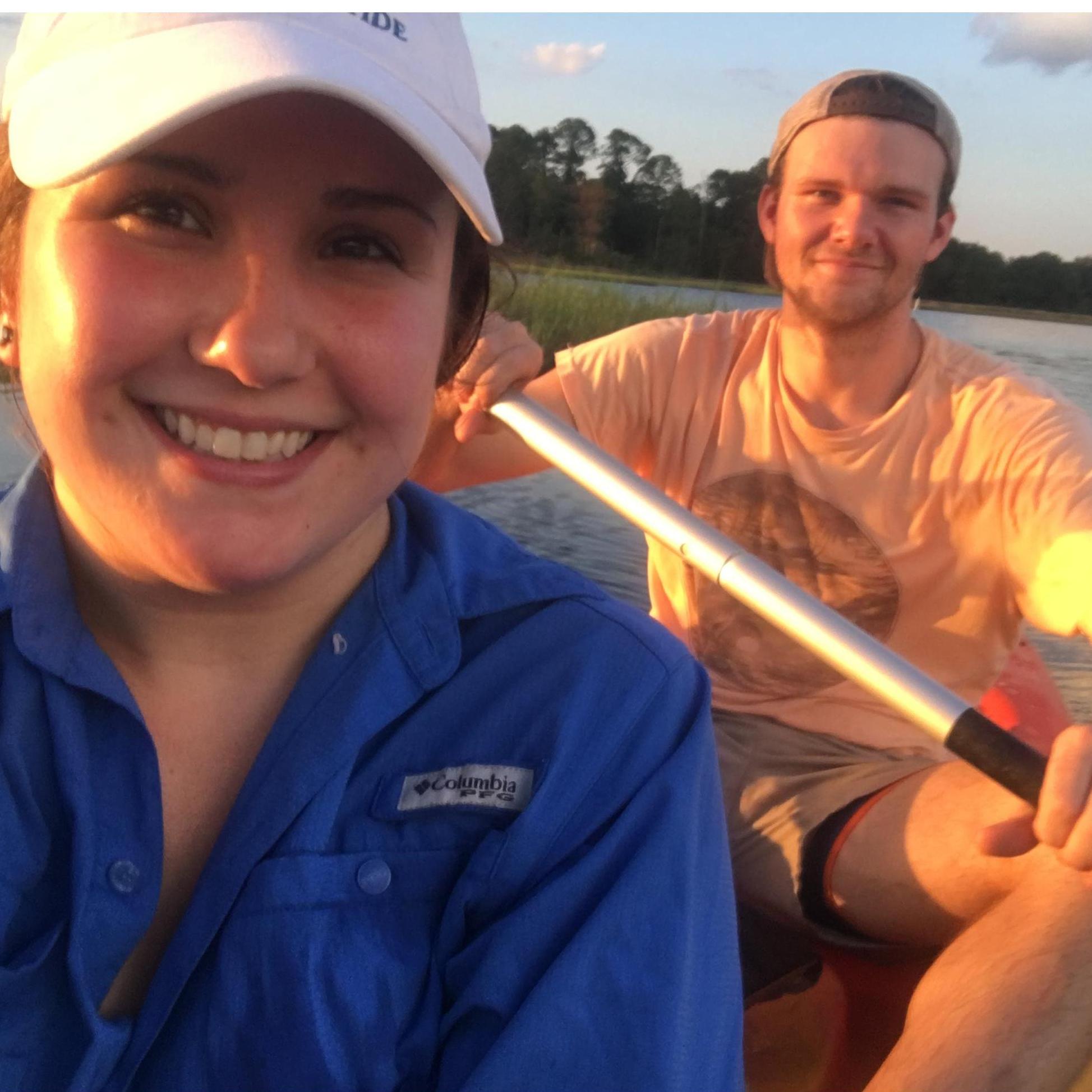 Kayaking and fishing