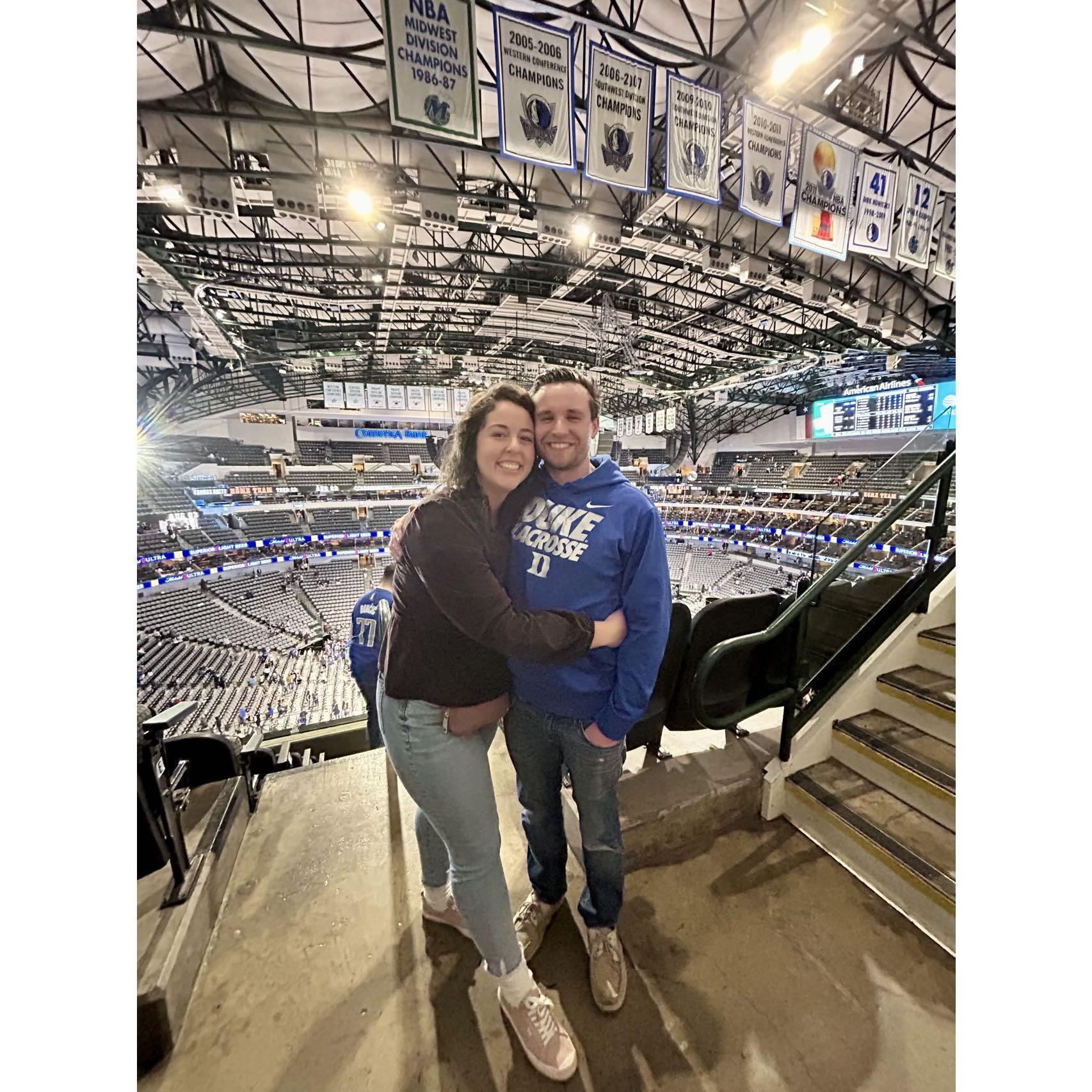 First and only NBA game together - Dallas vs. Memphis, 2022