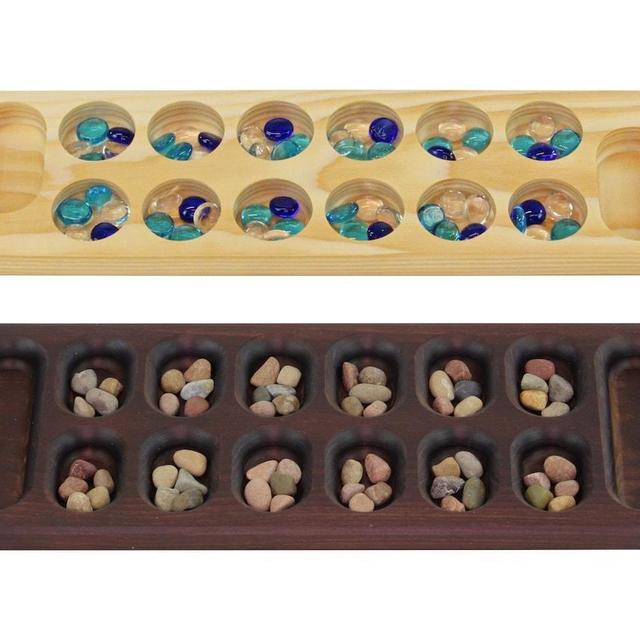 Wooden Mancala Board (Dark Maple)