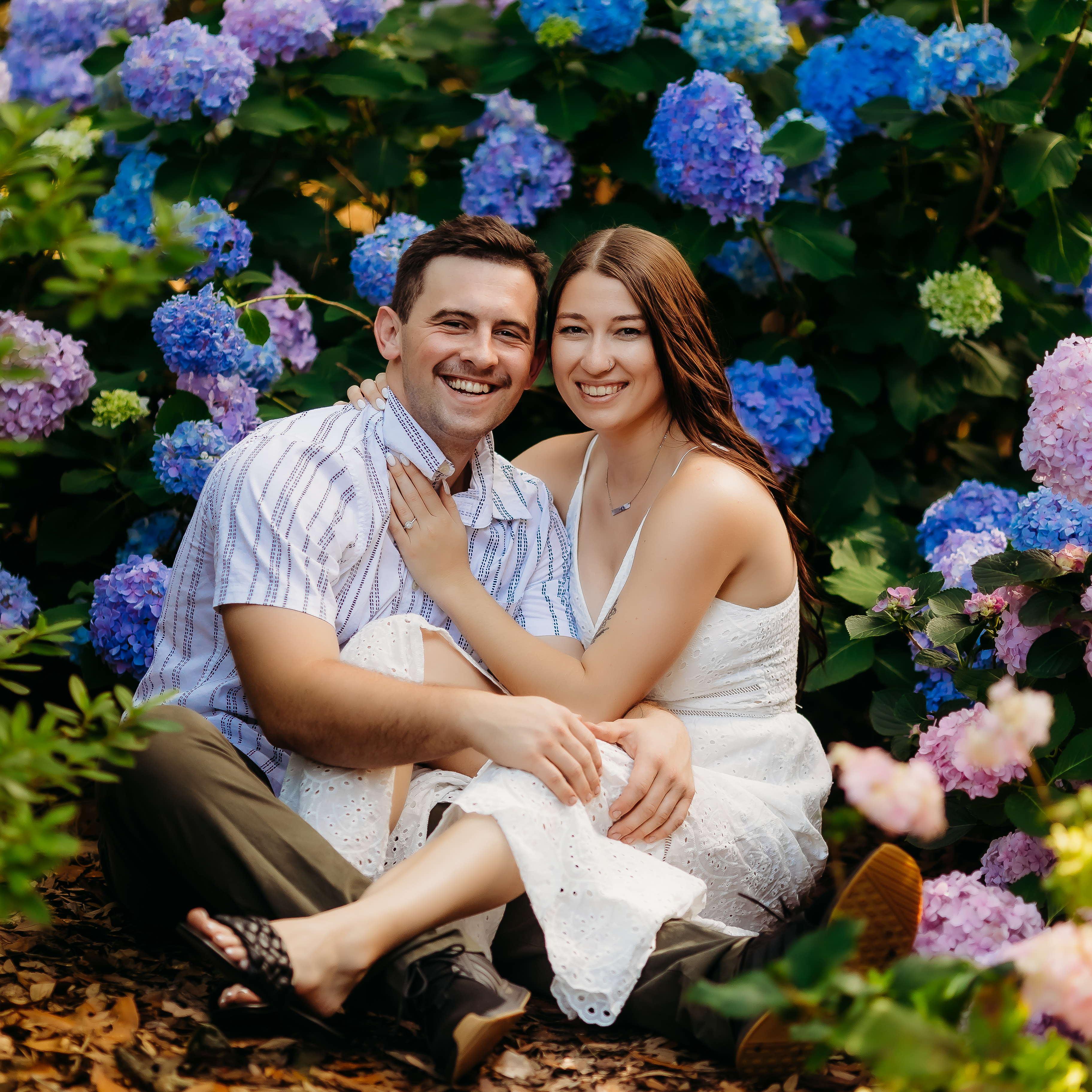 Engagement pictures at Bok tower Gardens
