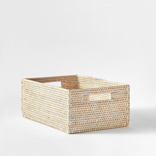 Tava Woven Utility Basket, Closet, Whitewash