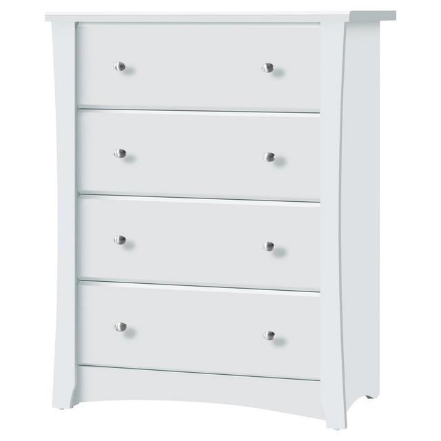 Storkcraft Crescent 4 Drawer Chest Dresser - White