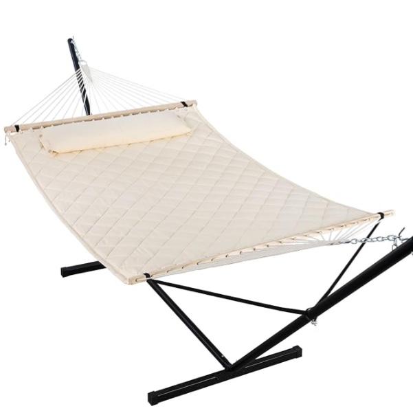 Outdoor Hammock with 12 Feet Heavy Duty Steel Stand