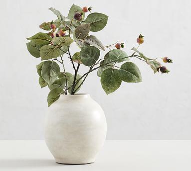 Quinn Ceramic Vase, White - Medium