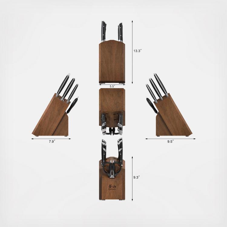 Cangshan Helena 8-Piece Knife Block Set, Black