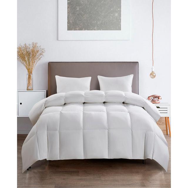 Serta Light Warm White Goose Feather Down Fiber Comforter Full/Queen