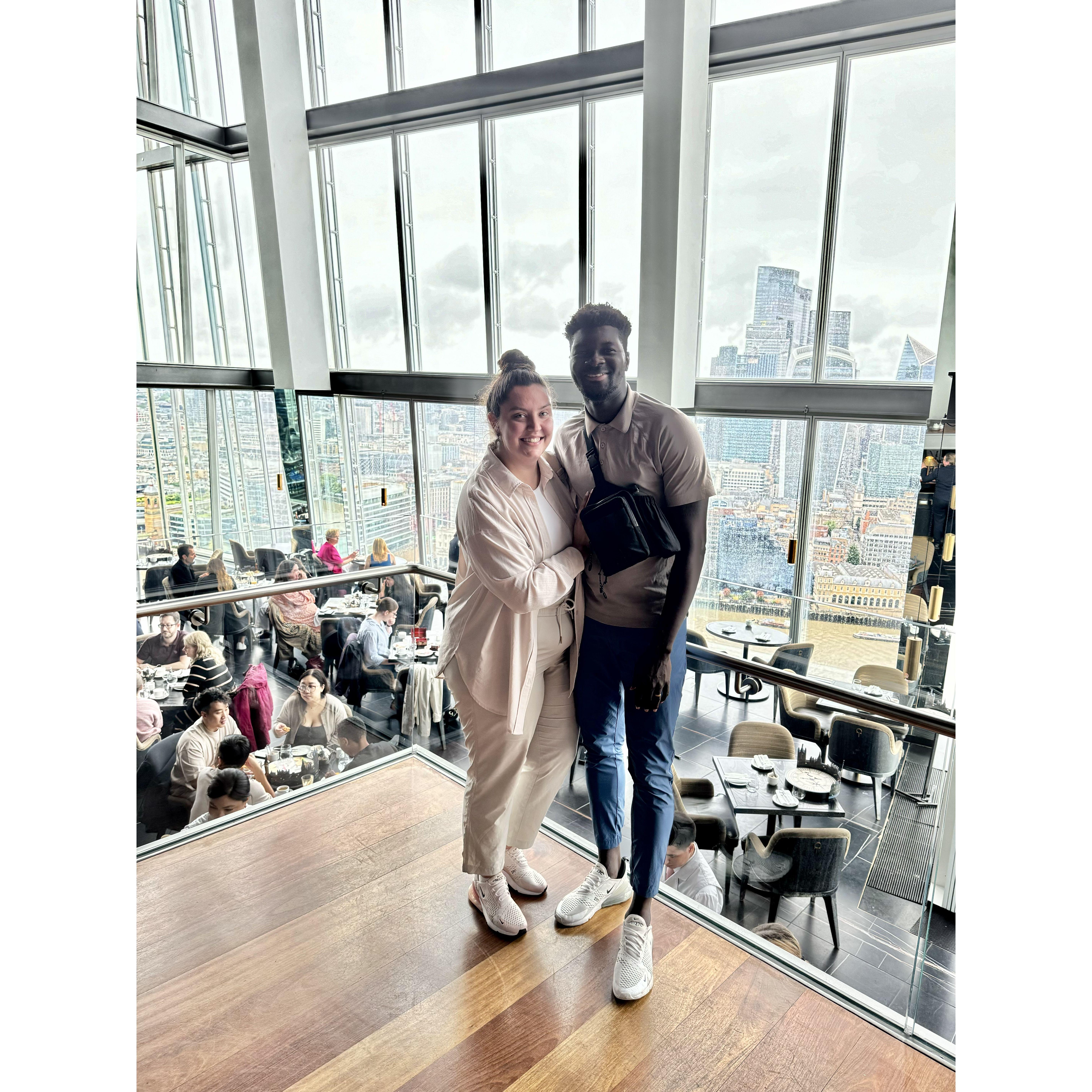 We experienced high tea at the Aqua Shard.