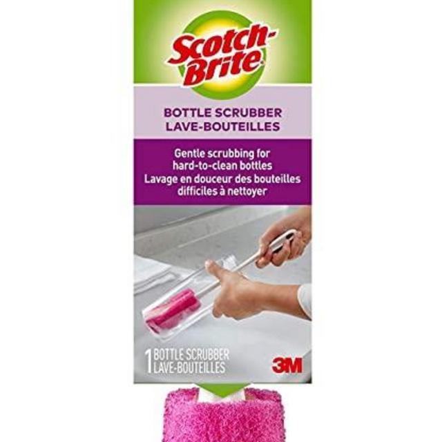 Scotch-Brite Water Bottle Scrubber, Safe On Glass, Plastic and Stainless Steel