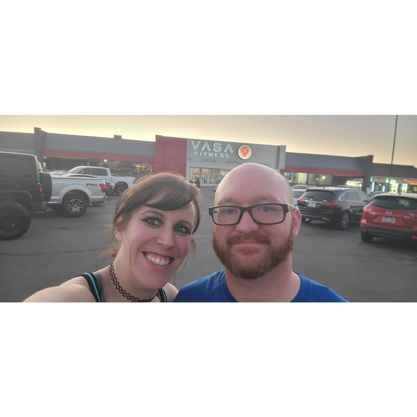 Couples who gym together...........