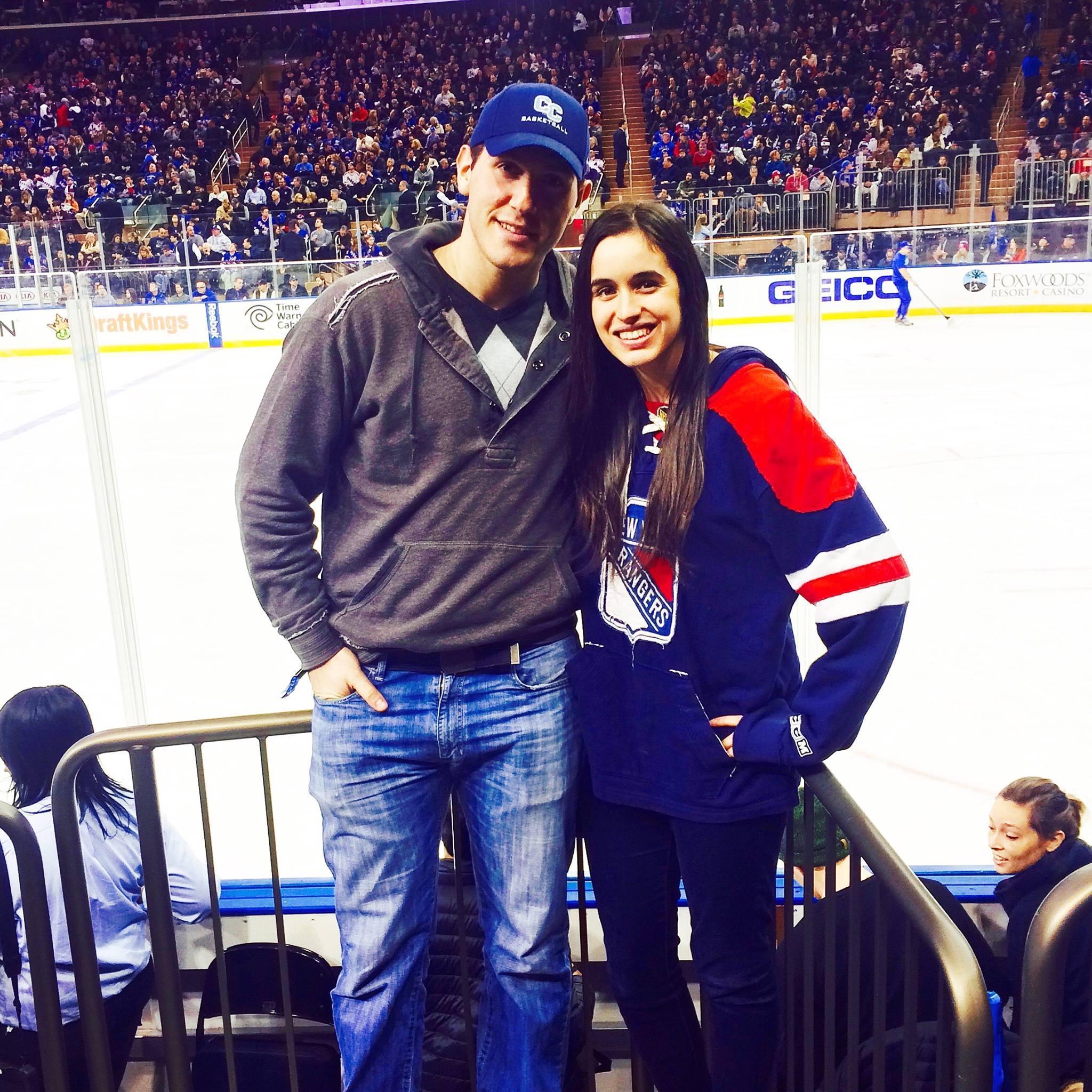 Daniel first hockey game. Ask him how many hotdogs he had?!?