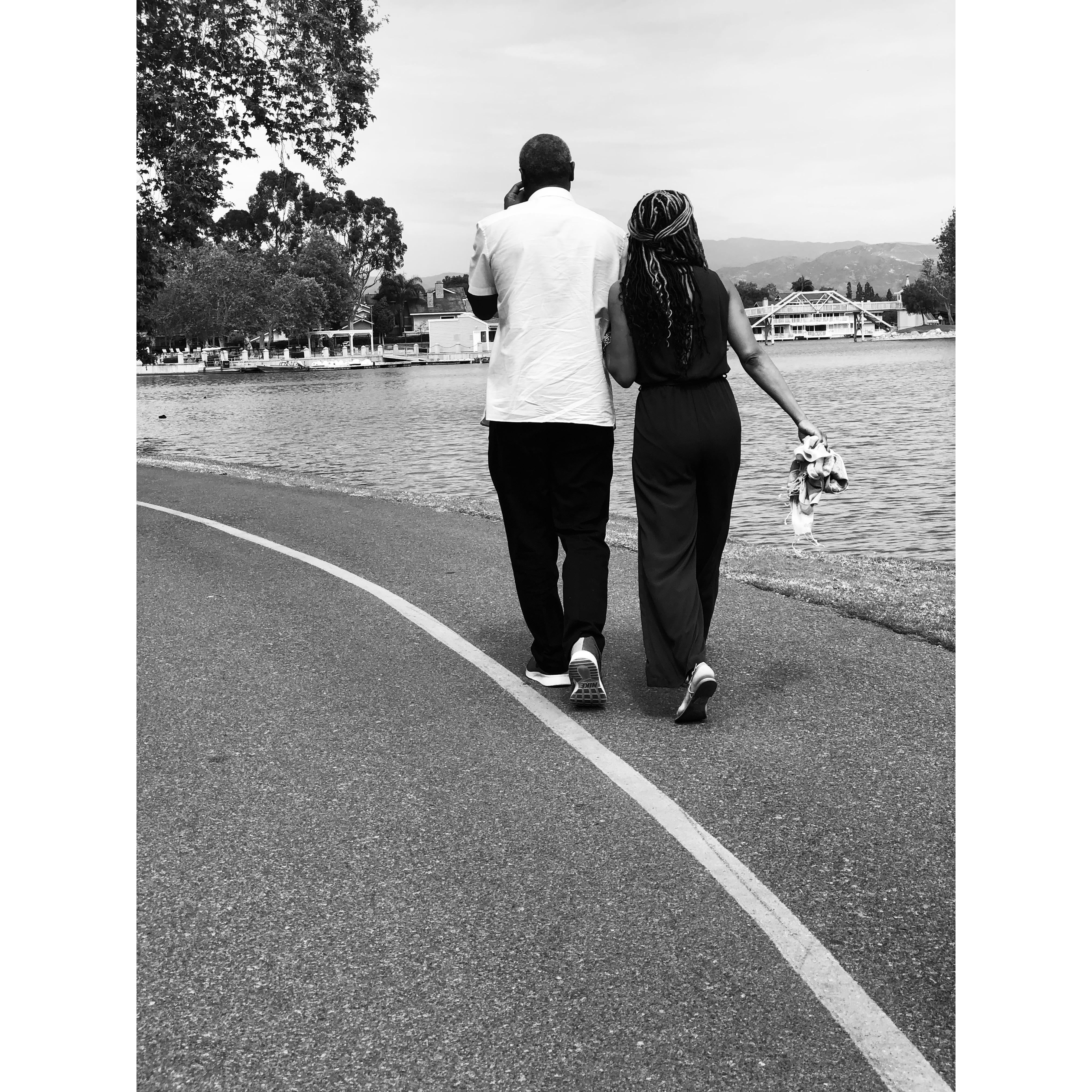 Nothing like walking and talking.