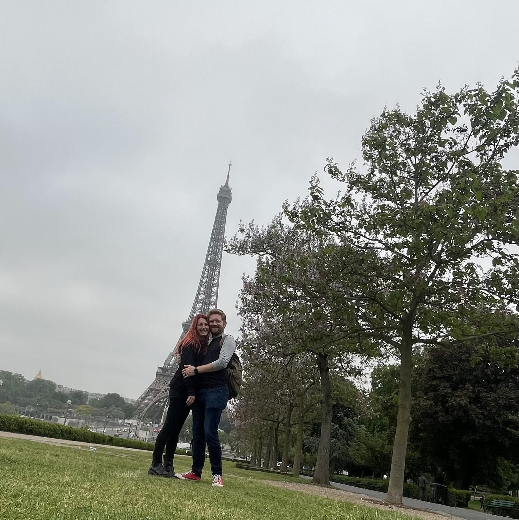 James’ favorite part of the trip— taking photos of the Eiffel Tower!
