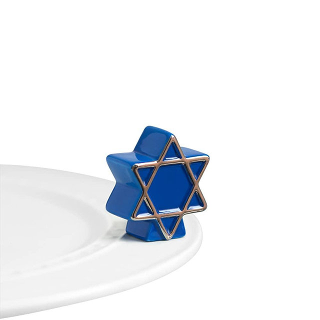 Nora Fleming Hand-Painted Mini: Star of David (Blue Star) A122