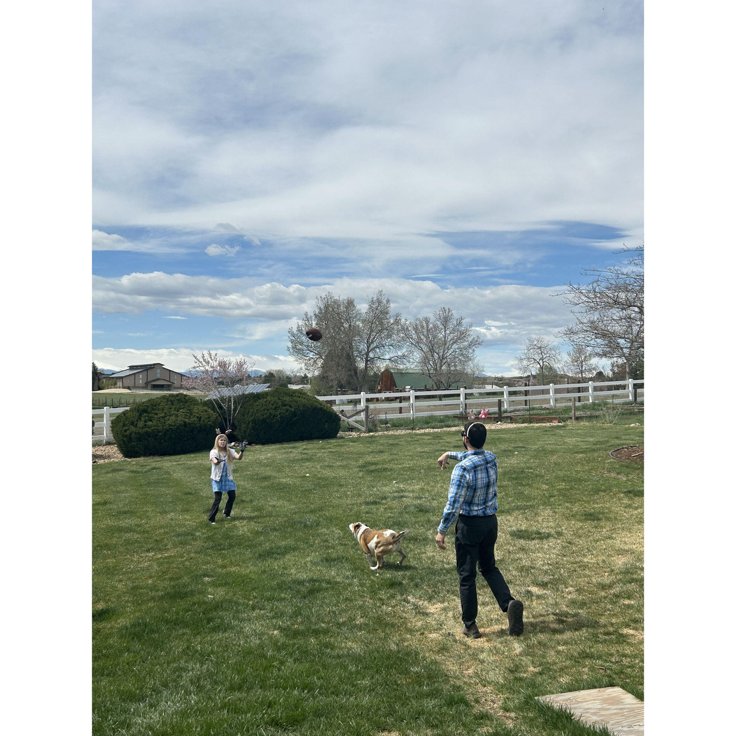 Always practicing football!