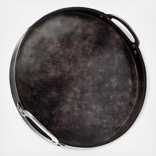 Leather Round Tray