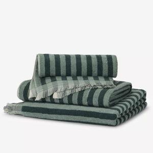 Piglet in Bed Pembroke Stripe Cotton Bath Sheet