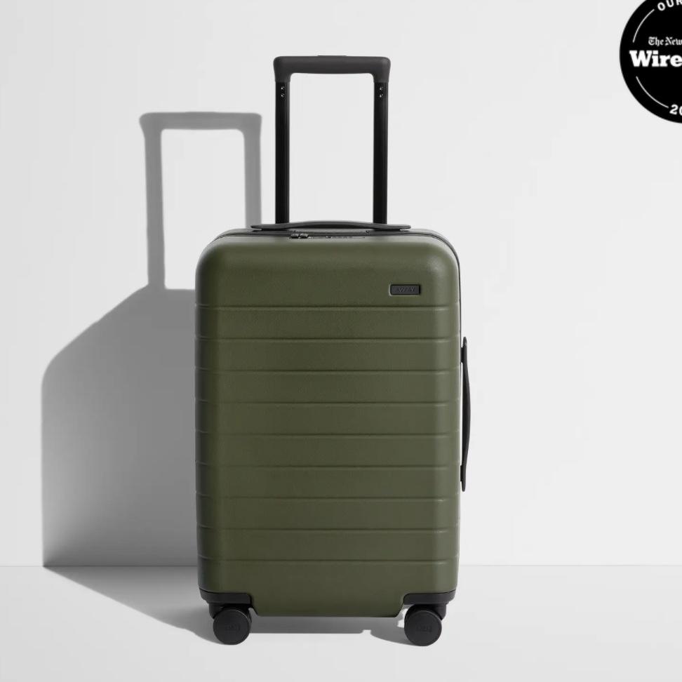 The Carry On Away Luggage in Olive Green