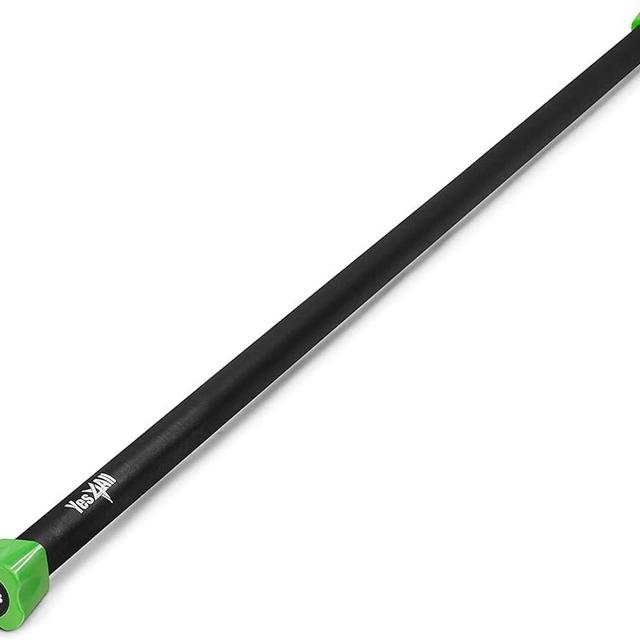 Yes4All Total Body Workout Weighted Bar, Resistance Band Bar, Weighted Bar Racks, Body Exercise Bar for Yoga, Strength Training in Home and Gym Single/Combo