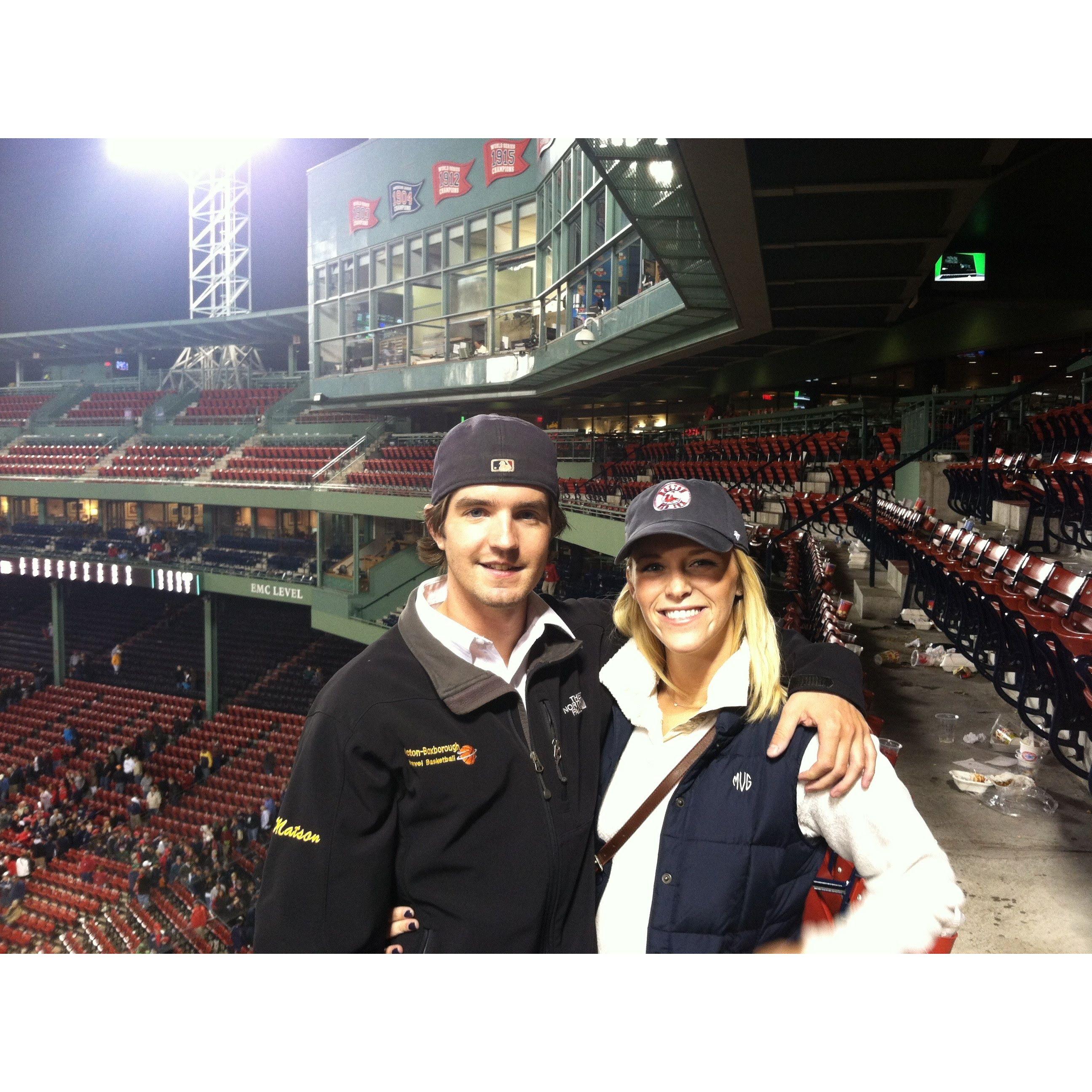 SEPT. 2013 - Our first Red Sox game together. 