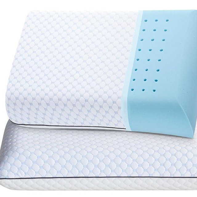 Okao Home Goods 2 Pack Memory Foam Pillows, King Size Ventilated Bed Pillows with Washable Cover,Cooling,King 2 Pack