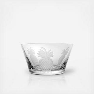 Pineapple Clear Small Bowl, Set of 4
