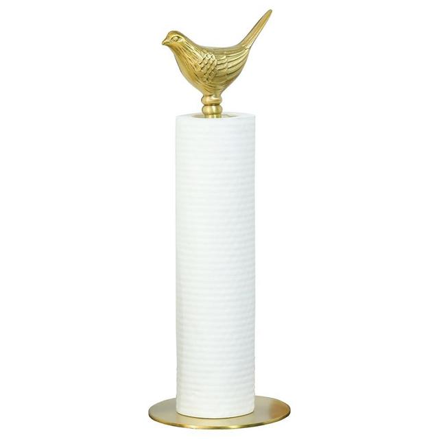 1 Luxurious Brass Countertop Bird-Shaped Paper Towel Holder Countertop，Standing Paper Towel Roll Holder for Kitchen Bathroom - Sturdy, Durable, and Elegant Home Decor for Kitchen and Bathroom