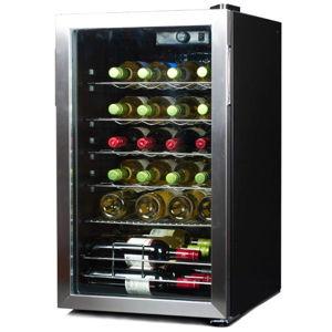BLACK+DECKER 26 Bottle Wine Fridge with Interior Light and Mechanical Temperature Control, Compressor Cooling Wine Cooler Refrigerator with 4 Wine Racks and 1 Flat Shelf,Fridge with Bottom Compartment