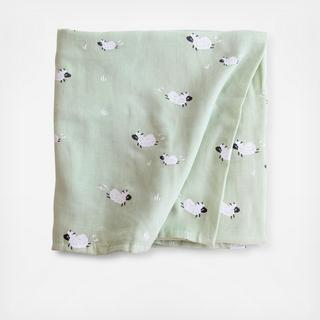 Funny Farm Muslin Swaddle