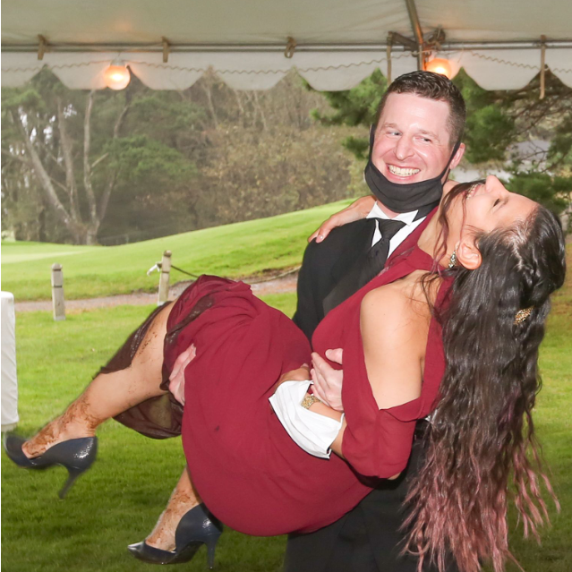 This was a special day! This was the day Josh's brother, Jesse & Hailey were married. It was muddy outside and I danced so hard that my legs got covered in mud. Josh carried me inside to take a break.
