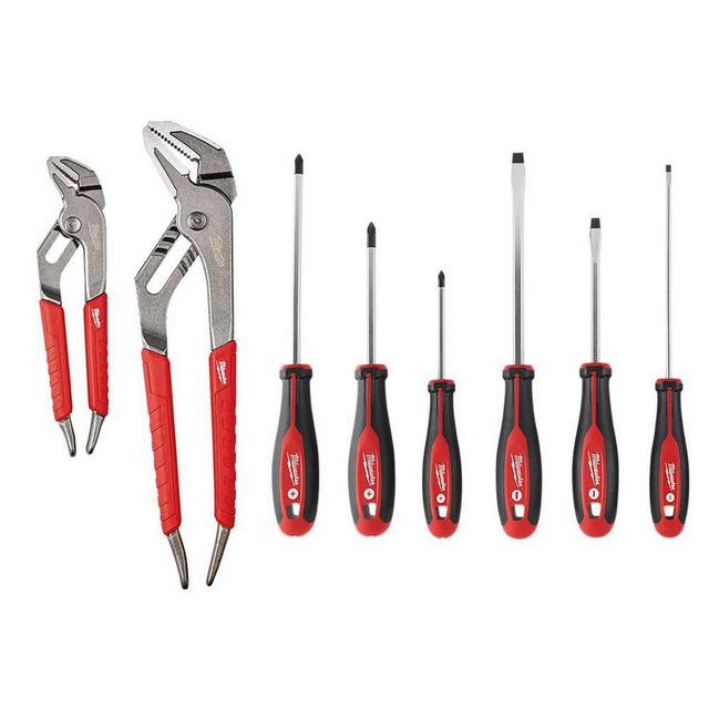 Screwdrivers and Pliers Hand Tool Set (8-Piece)