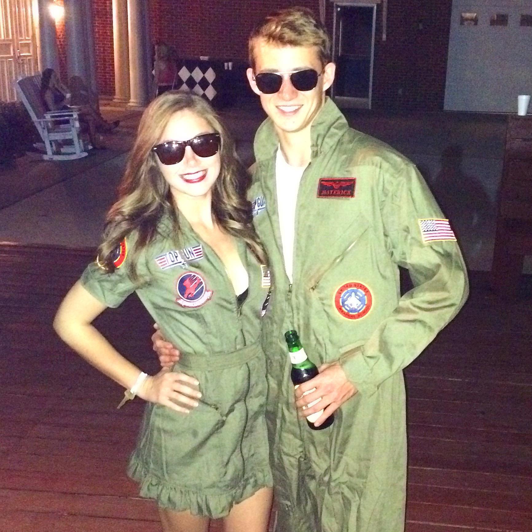 Our first Halloween as the iconic Topgun!