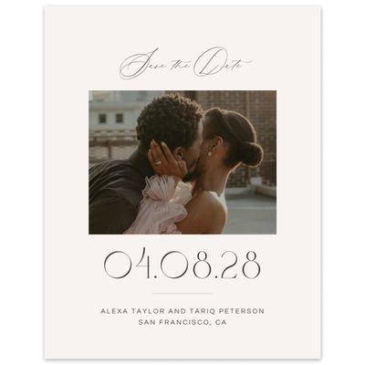 Beige Modern Wedding Digital Save the Date - Nash Photo
