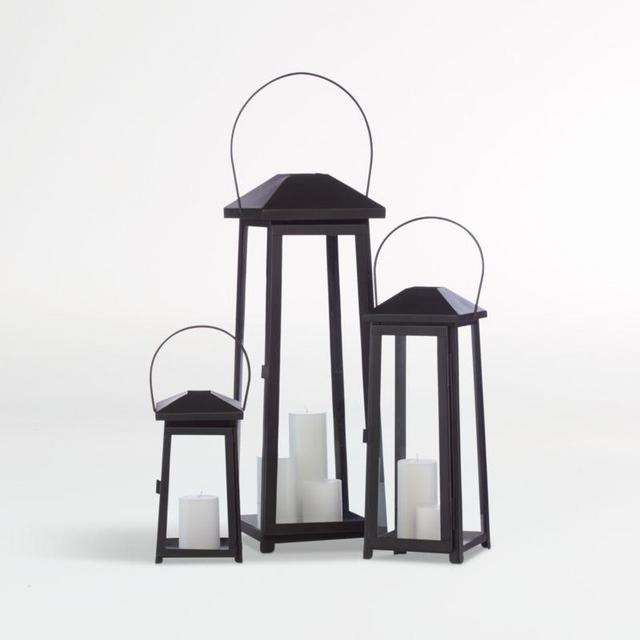 Petaluma Medium Black Metal Lantern