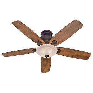 Hunter Regalia 60-in New Bronze Indoor Downrod Or Close Mount Ceiling Fan with Light Kit, New Bronze