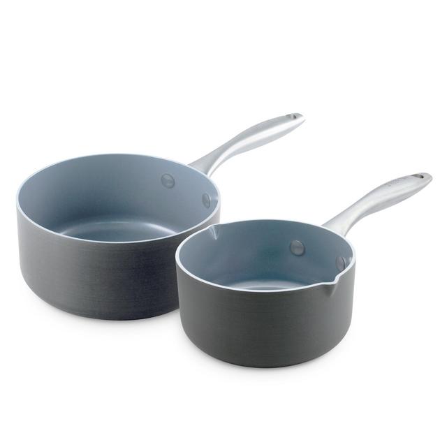 Lima Ceramic Non-Stick 2-Piece Saucepan Set, 1 and 2-Quart