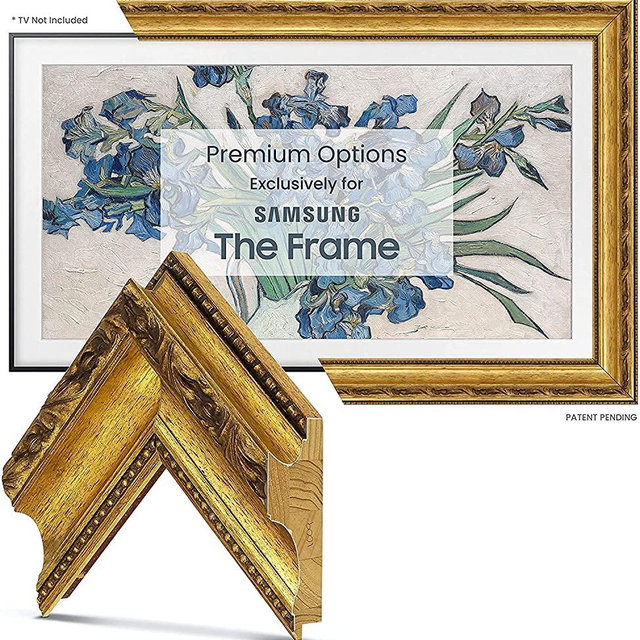 Deco TV Frames - Ornate Gold Smart Frame Compatible ONLY with Samsung The Frame TV (65", Fits 2021-2022 Frame TV)