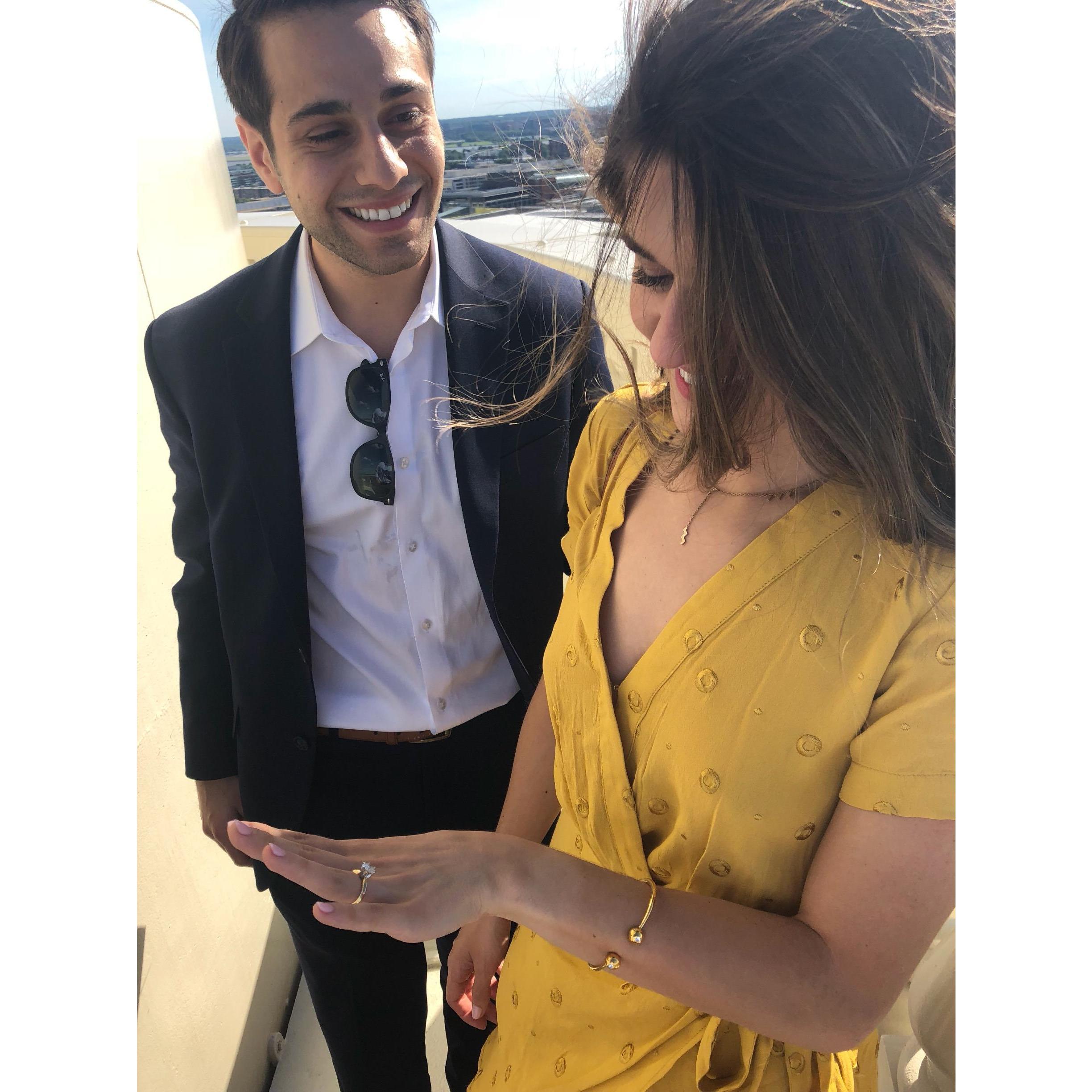 right after nick popped the question!