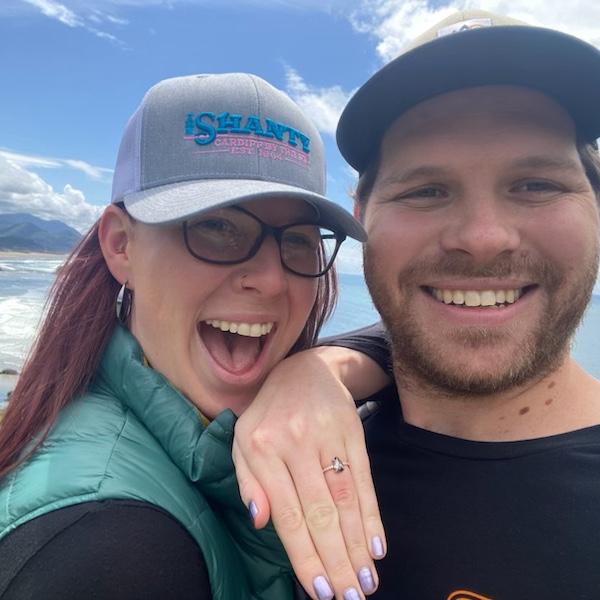 We got engaged at Cannon Beach!