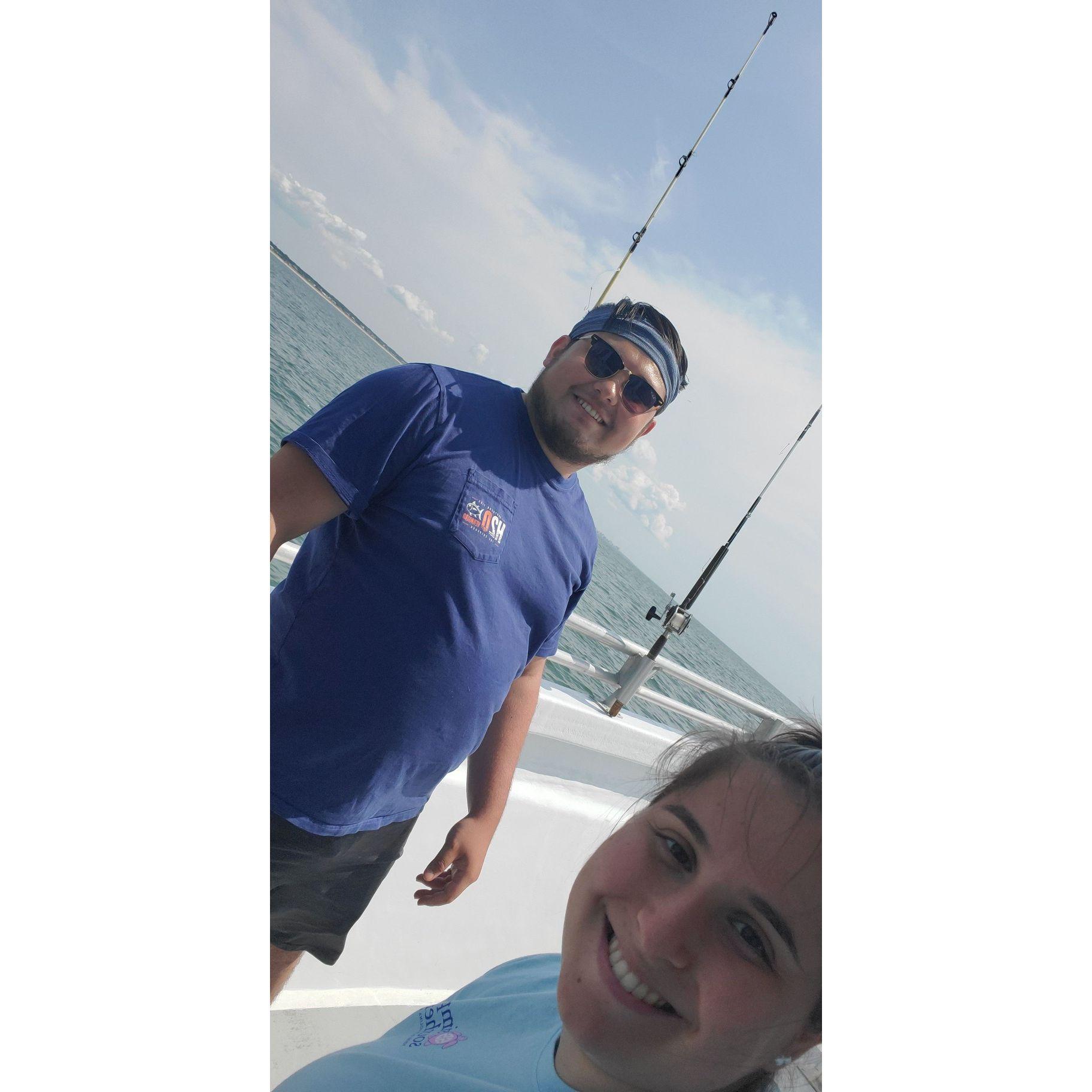 Fishing adventure on vacation.