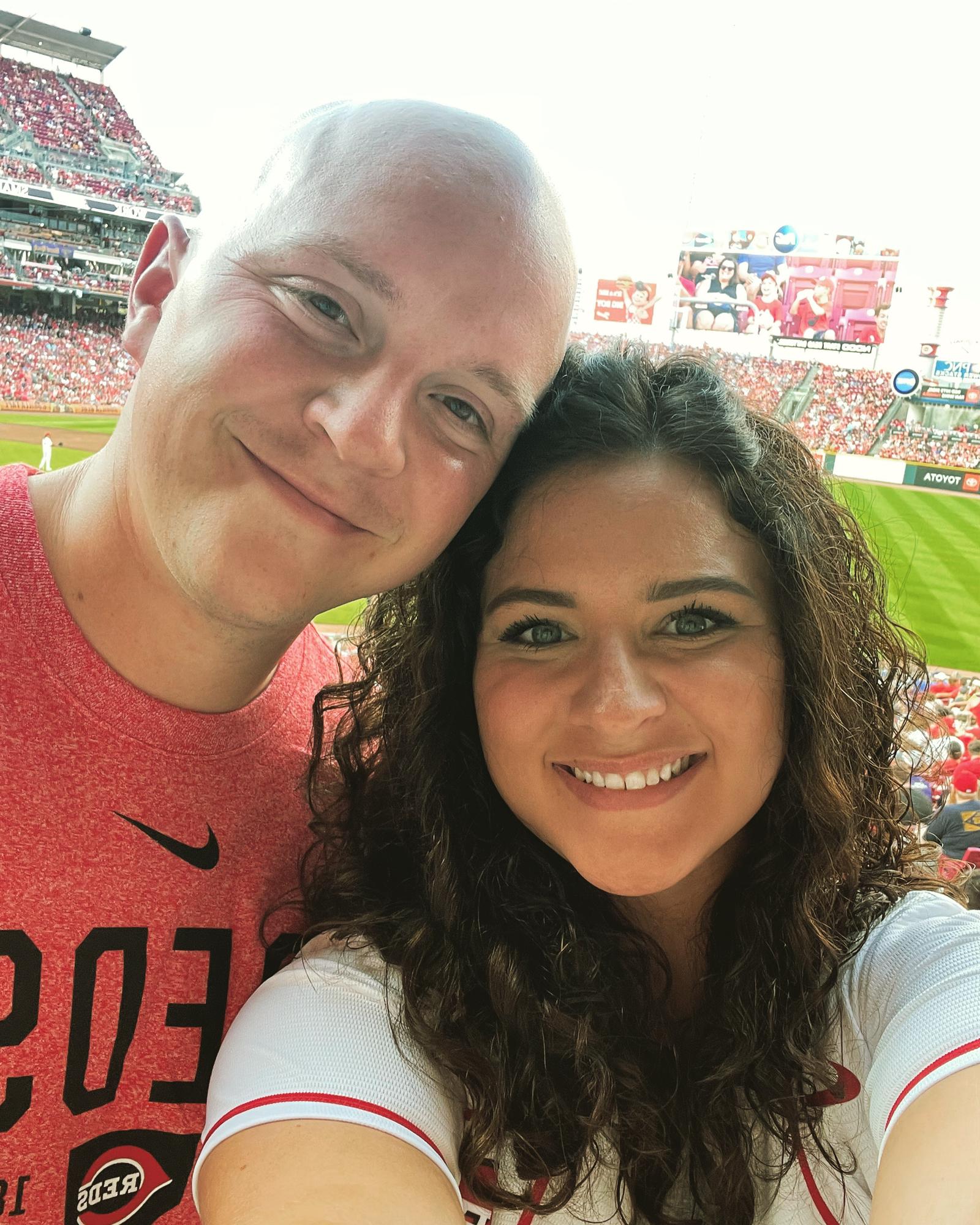 Our first baseball game together