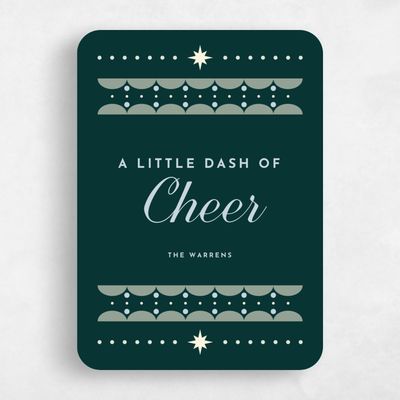 Green Rounded Holiday Card - Chetek Type